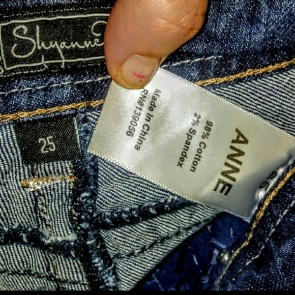 Shyanne Jeans Size 25 Skinny Cuff Crop Embellished - Picture 10 of 11